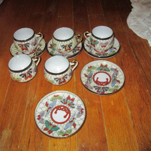 VINTAGE JAPANESE CUPS AND SAUCERS FROM THE 50 - Picture 1 of 5
